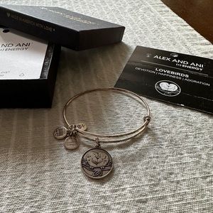 Alex and Ani Love Birds Charm Bangle/Bracelet